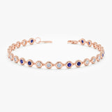Ombre Blue Sapphire Tennis Bracelet, Petra