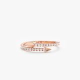 rose gold natural diamond band