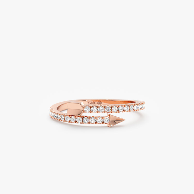 rose gold natural diamond band