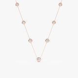 Lab-Grown Diamond Bezel Station Necklace, Remington