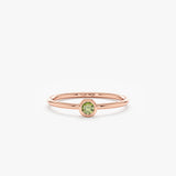 rose gold handmade natural peridot ring