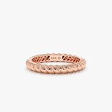 rose gold unique marriage band design