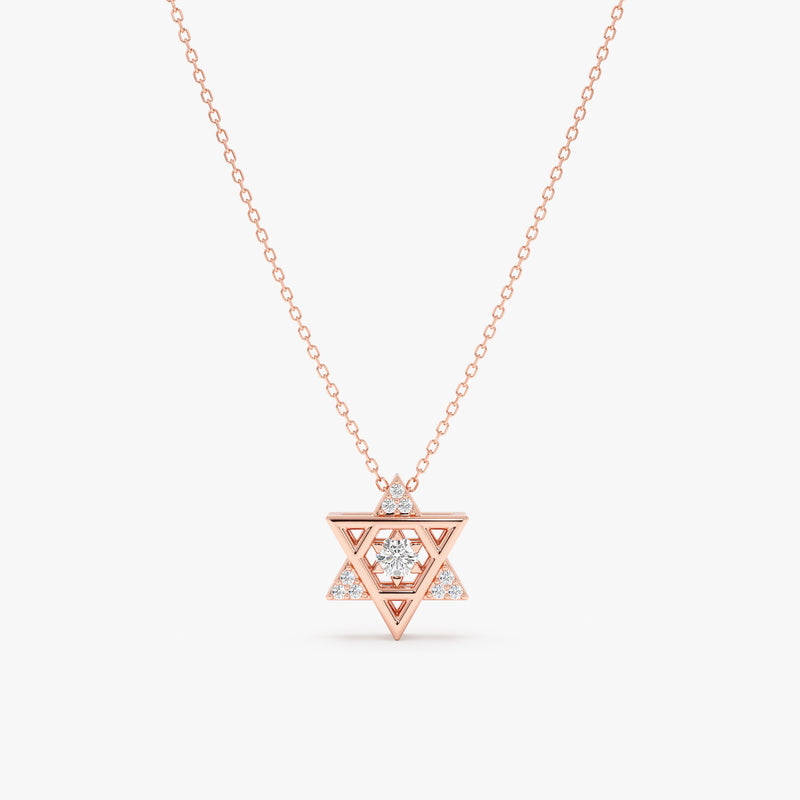 Diamond Star Of David Necklace, Romilly
