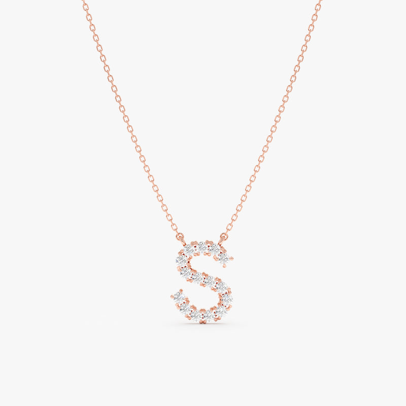 Lab Grown Diamond Initial Necklace, Anouk