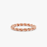 petite rose gold marriage ring