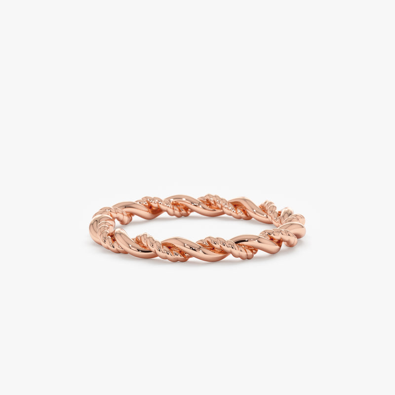 petite rose gold marriage ring
