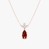 Citrine and Lab Grown Diamond Necklace, Evandria