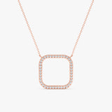 Diamond Square Pendant Necklace, Oaklyn