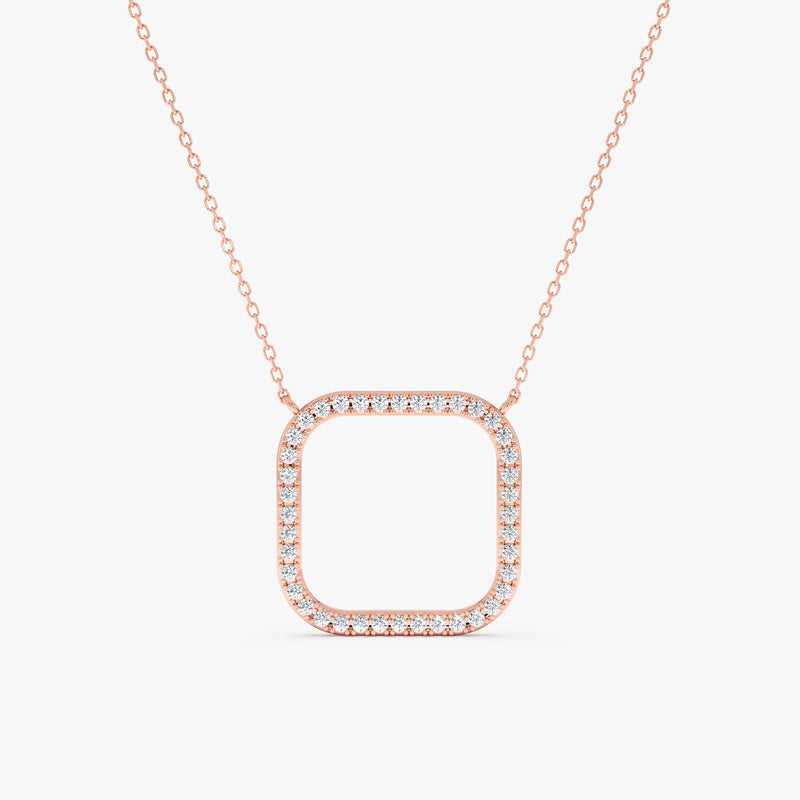 Diamond Square Pendant Necklace, Oaklyn