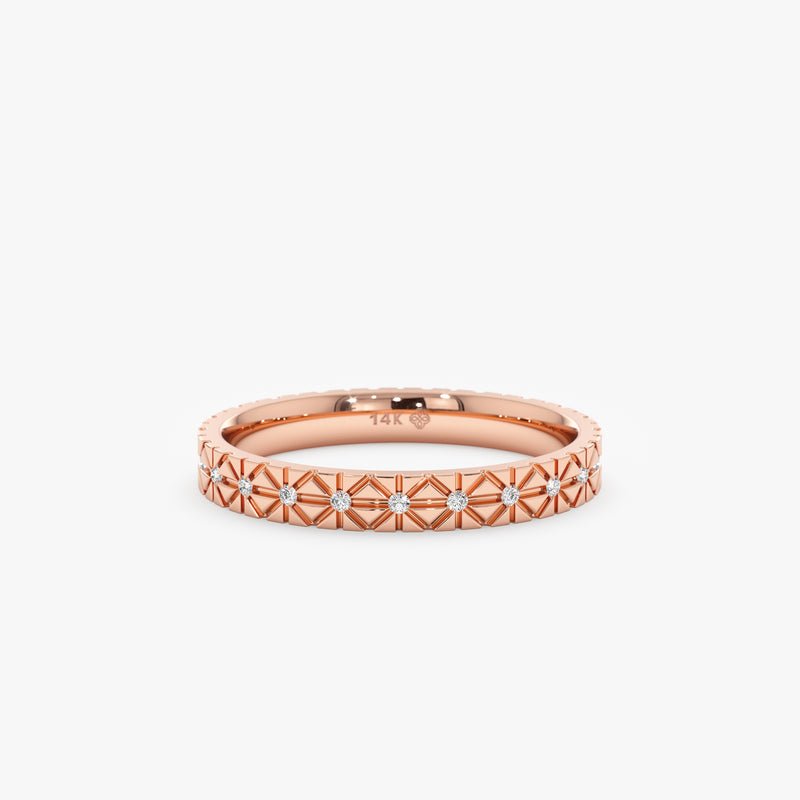 rose gold diamond eternity ring