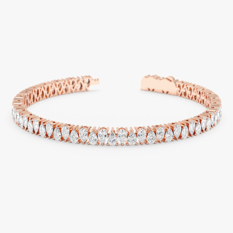 Up-Down Pear Shape Tennis Bracelet, Desdemona