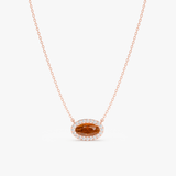 Oval-Cut Citrine Necklace, Isoldea