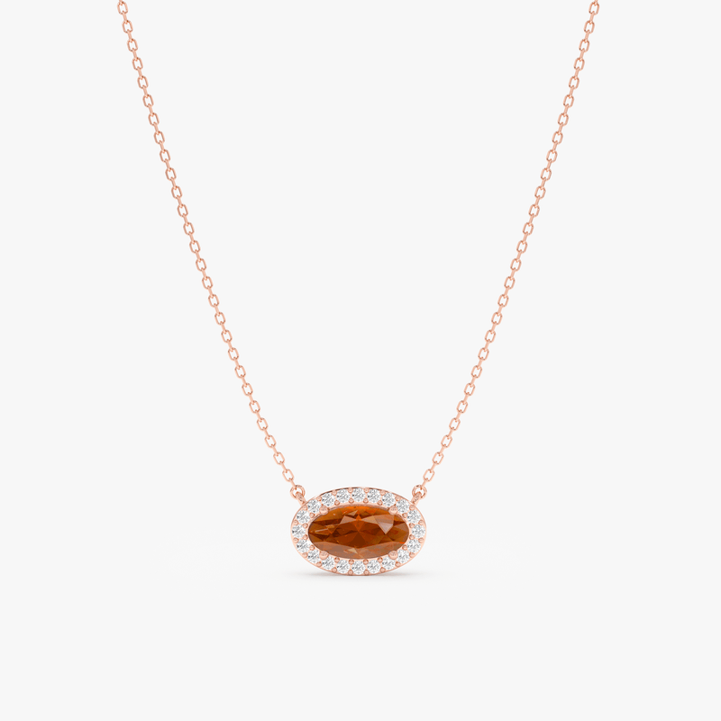Oval-Cut Citrine Necklace, Isoldea