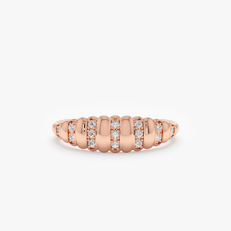 rose gold dome ring