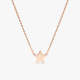 rose gold minimalistic star necklace