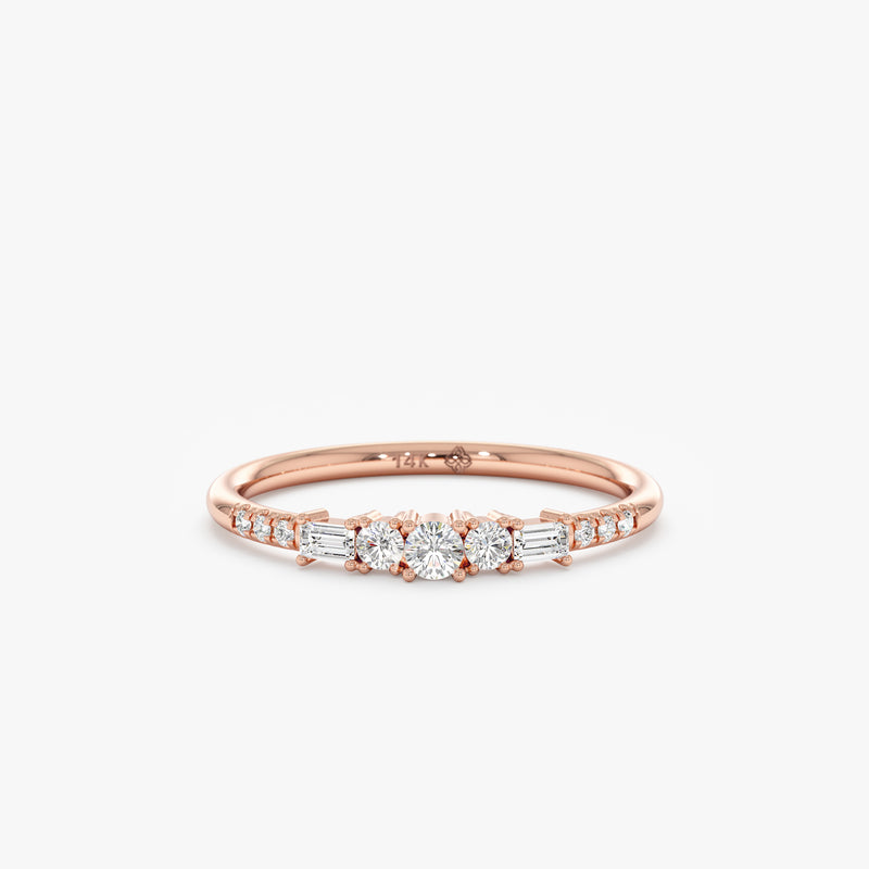 rose gold minimalistic ring