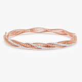 Textured Diamond Bracelet in Rose Gold