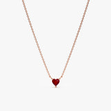 rose gold petite cable chain heart 