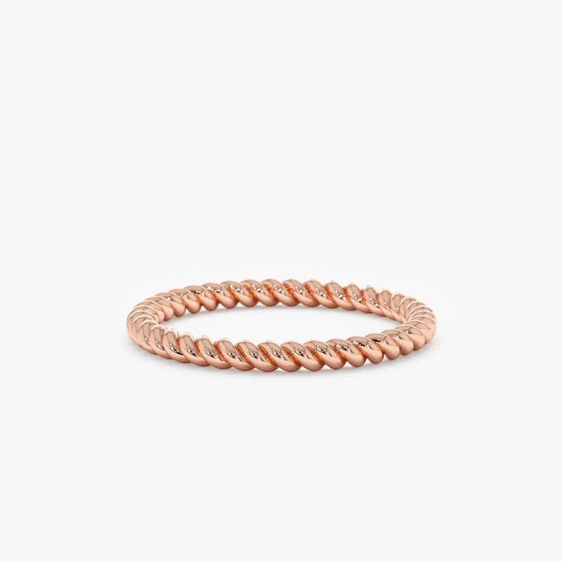 textured rose gold wedding ring