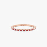 rose gold natural gem band