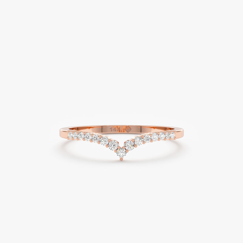 rose gold april birthstone nest ring