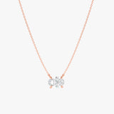 1ct Lab Grown Oval Diamond Solitaire Necklace, Neris