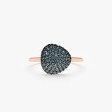 Pave Blue Diamond Ring, Gita