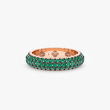 Emerald Pave Dome Ring, Gem