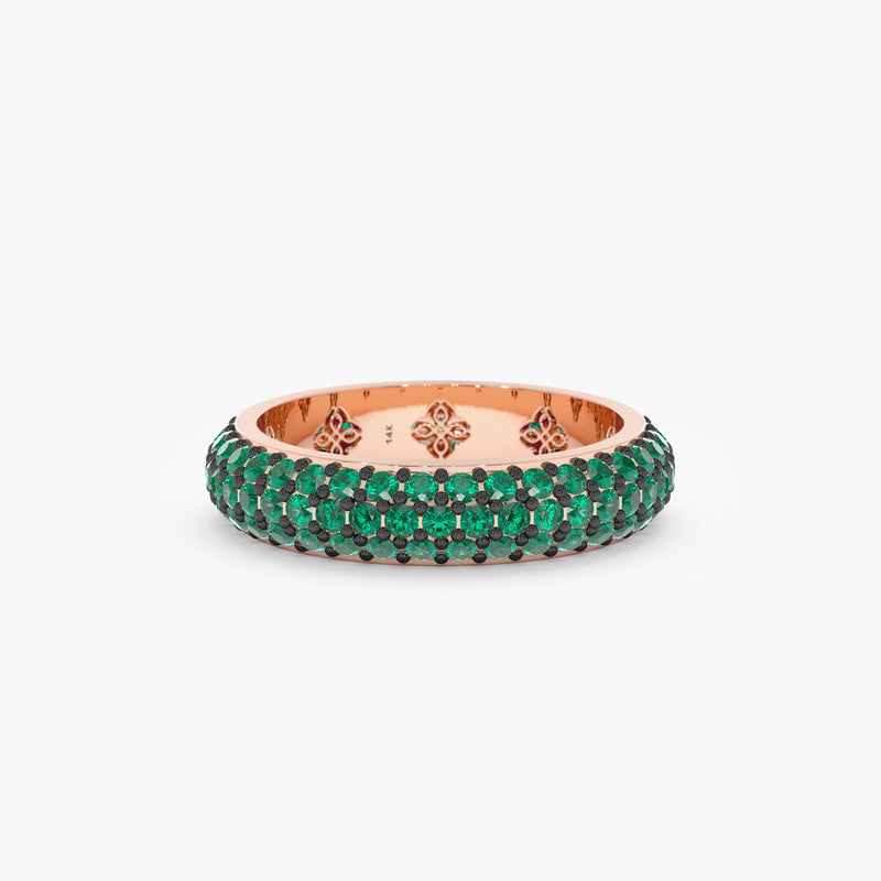 Emerald Pave Dome Ring, Gem