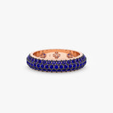 Blue Sapphire Dome Eternity Ring, Gem