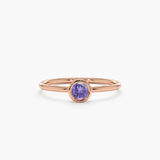 rose gold purple gemstone ring