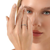 Ombre Blue Sapphire Eternity Ring, Azaria