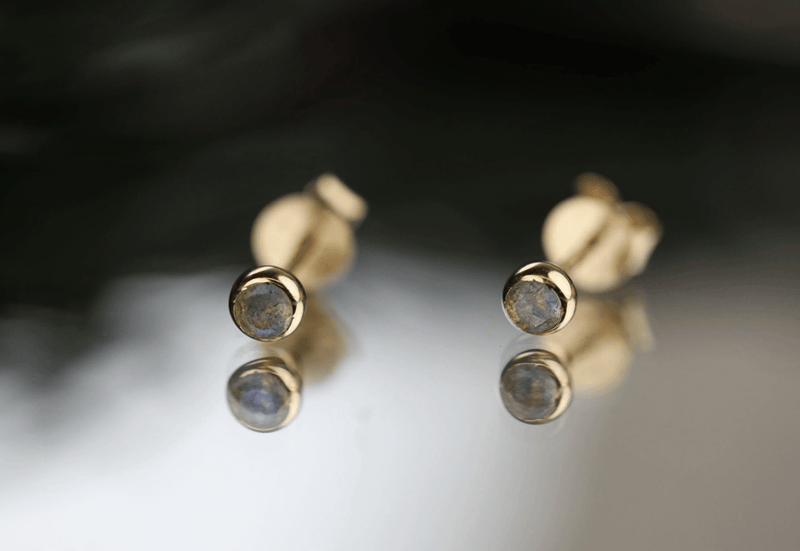 ethically sourced labradorite studs