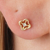 Mini Clover Lab Grown Diamond Studs, Caelivora