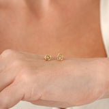 Mini Clover Lab Grown Diamond Studs, Caelivora