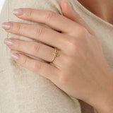 Solid Gold Cross Ring, Zyra