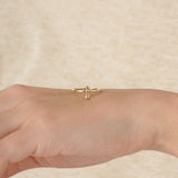 Solid Gold Cross Ring, Zyra