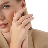 Solid Gold Rope Texture Cigar Band, Ona