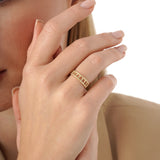 Solid Gold Rope Texture Cigar Band, Ona