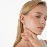 Bezel Solitaire Lab Grown Diamond Huggie, Zema