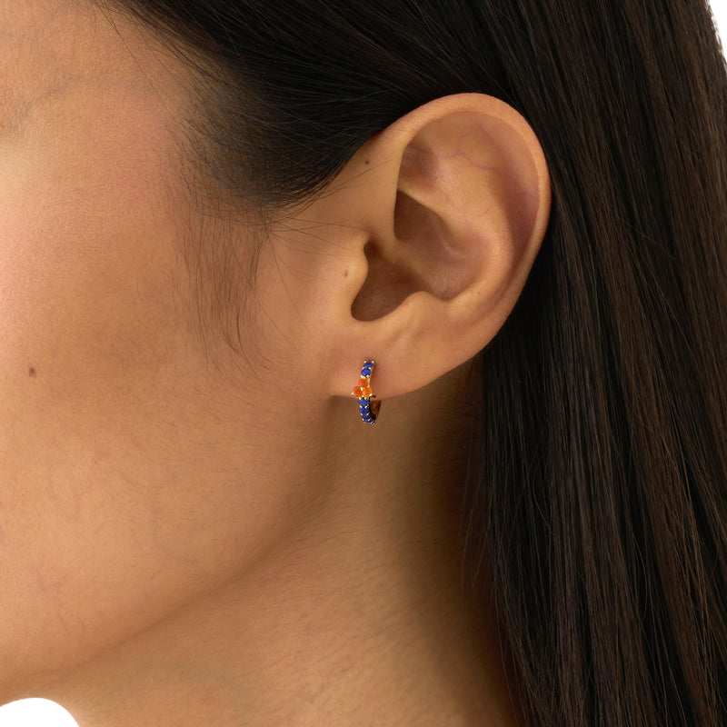 Lapis Lazuli & Carnelian Huggies, Cressida