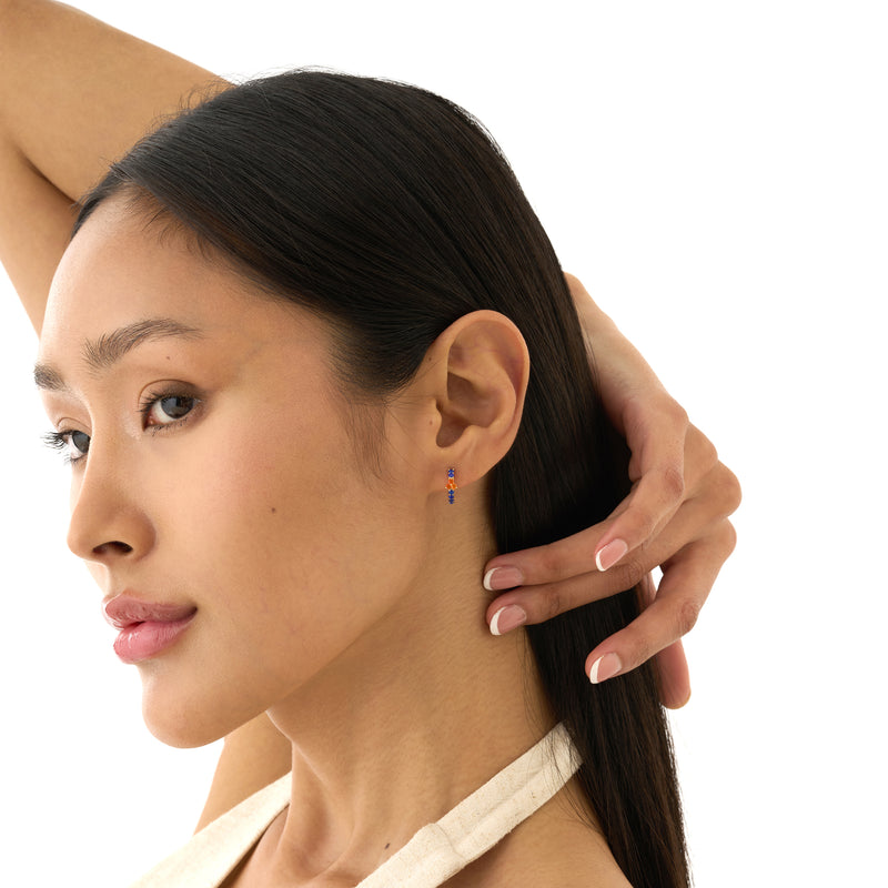 Lapis Lazuli & Carnelian Huggies, Cressida