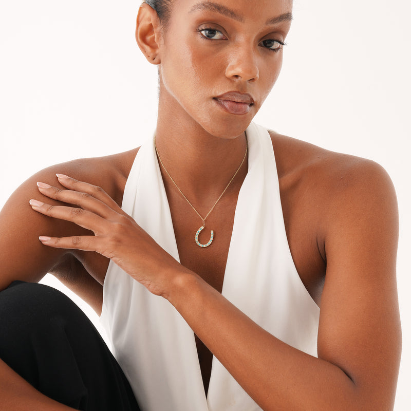 Turquoise Horseshoe Charm, Zanitha