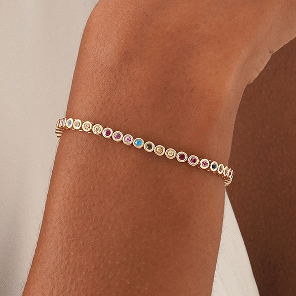 Rainbow Sapphire Tennis Bracelet, Evanthea