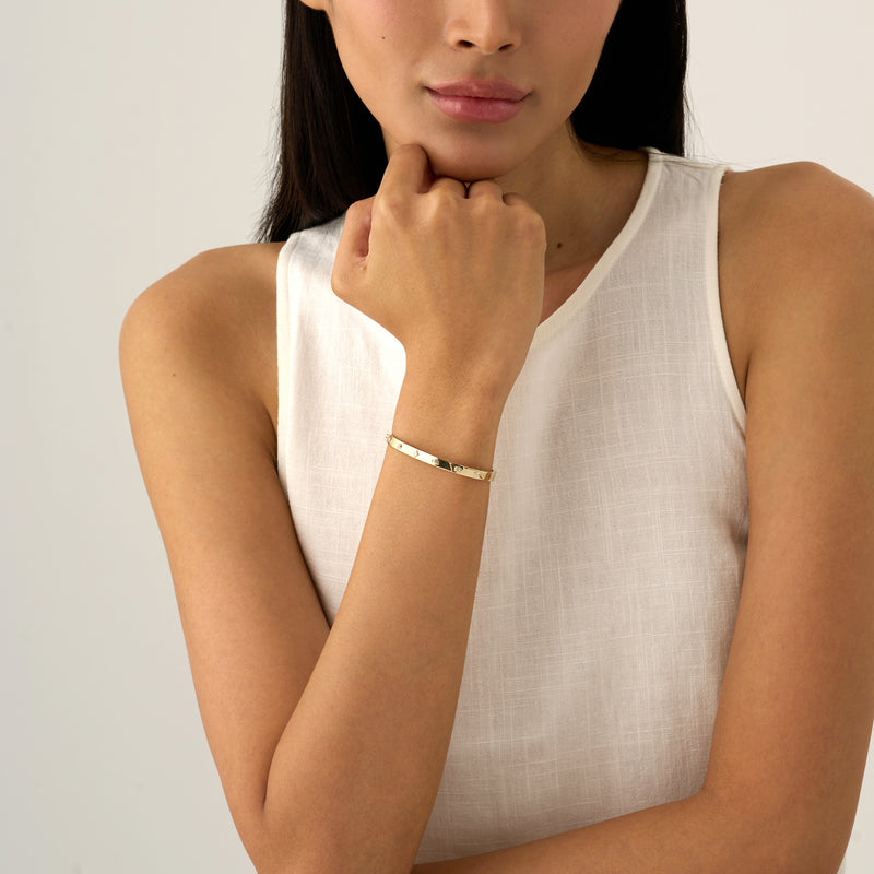 Mix Shape Diamond Bangle, Fiora