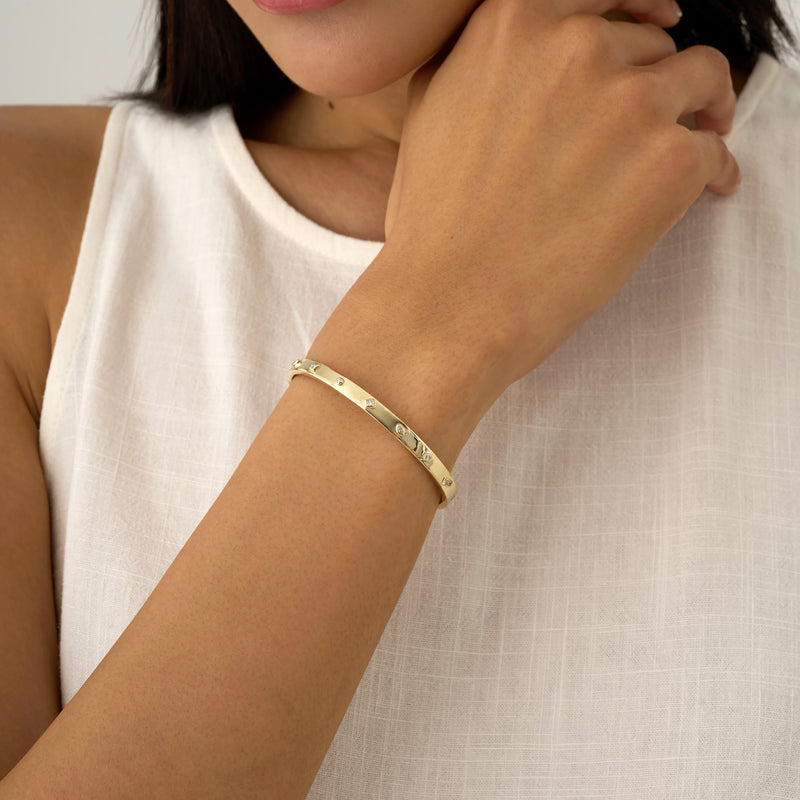 Mix Shape Diamond Bangle, Fiora