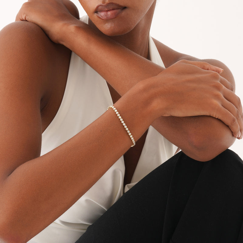 2ctw Bezel Set Lab Grown Diamond Tennis Bracelet, Ysolara