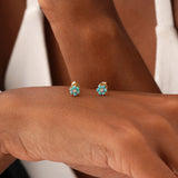 Petite Turquoise Flower Studs, Velisse
