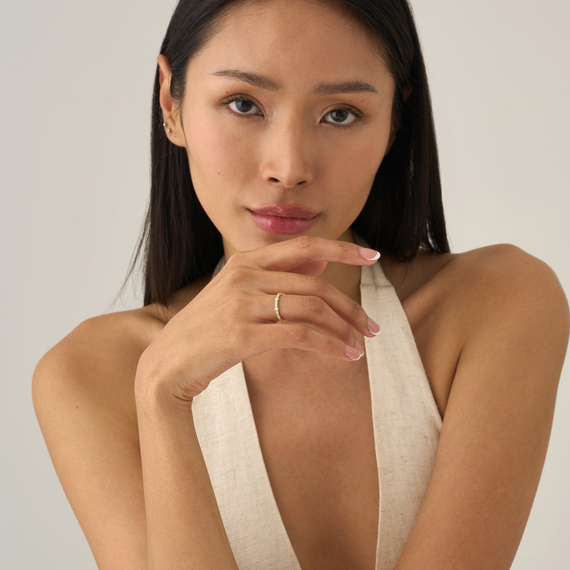 Dainty Bubble Lab Grown Diamond Ring, Myrtis