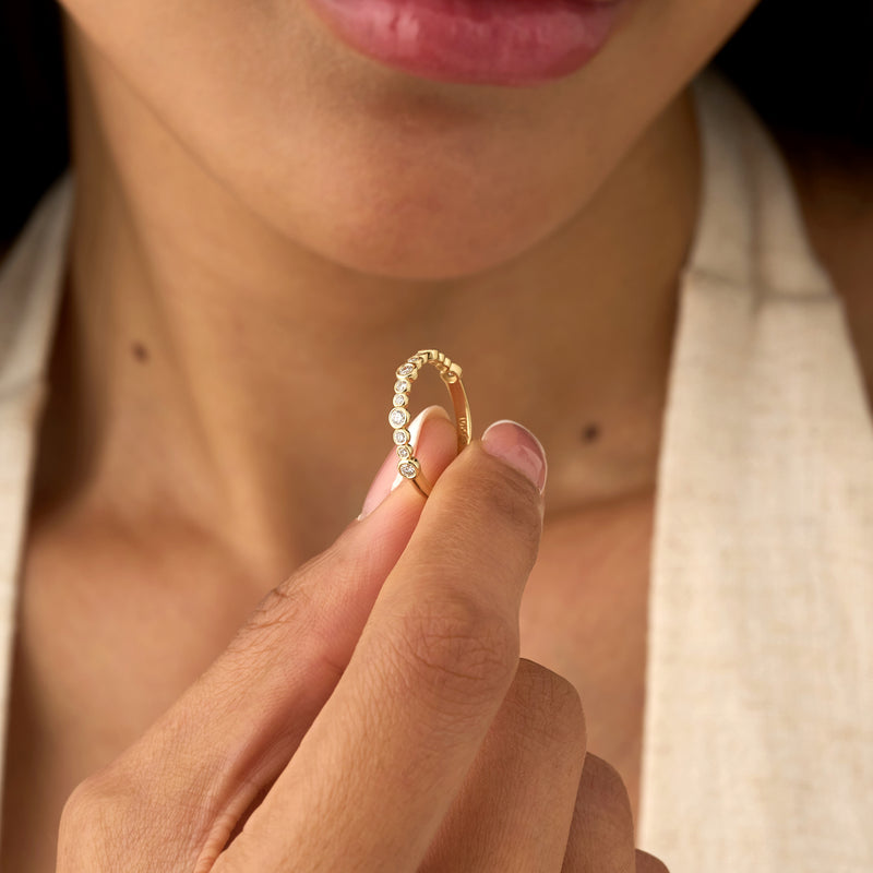 Dainty Bubble Lab Grown Diamond Ring, Myrtis